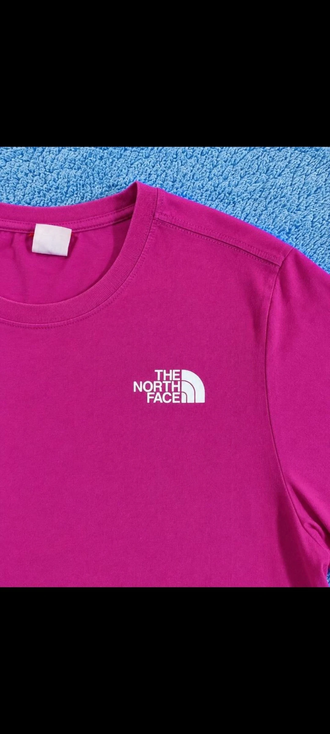 Camiseta The North Face Hombre Talla M Fucsia Logo Grande Original – photo 3